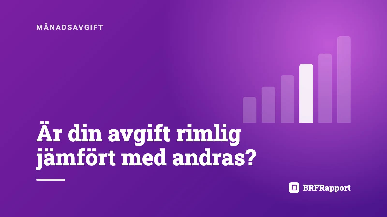 Vad är en rimlig månadsavgift för en bostadsrätt?